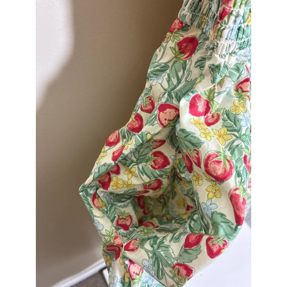 Ivy City Co Strawberry Smocked Ruffle Maxi Dress Size 3X Garden Party Cottage - Picture 6 of 11